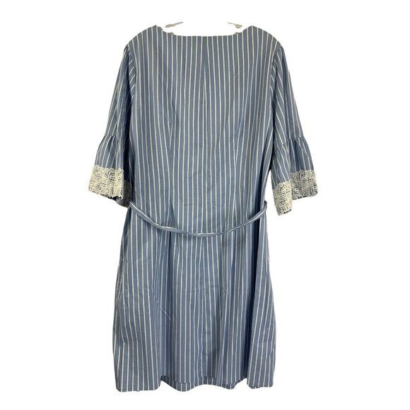 Westport Women's Lace Cuff Stripped Dress - Picture 2 of 6